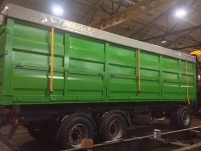 Тент на зерновоз с трубой