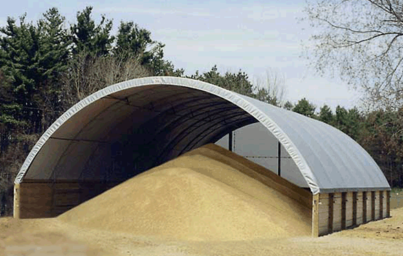 Тентовый ангар для зерна