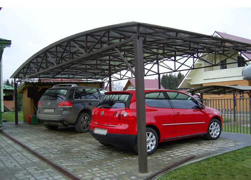 Навес для авто из профнастила