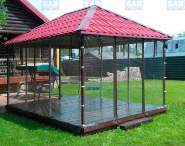 Прозрачные шторы для беседок и террас