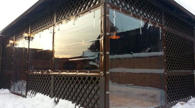 Прозрачные шторы ПВХ для кафе и ресторанов