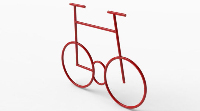Велопарковка в виде велосипеда