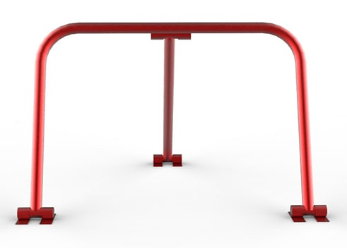 П-образный парковочный барьер на замке