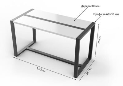 Стол лофт технические характеристики