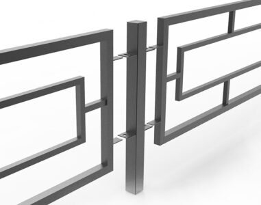 Секционная структура металлического ограждения