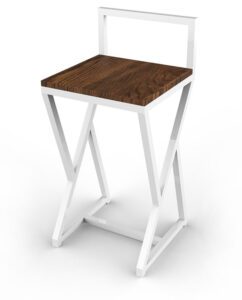 Барный стул белый