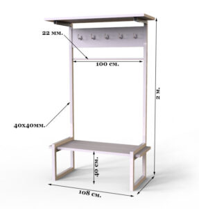 Вешалка для одежды лофт чертеж