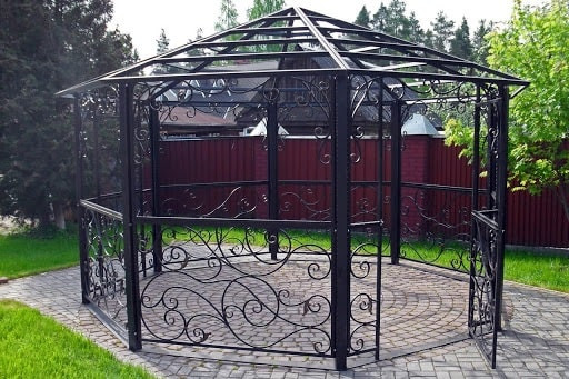 Навес-беседка металлический каркас