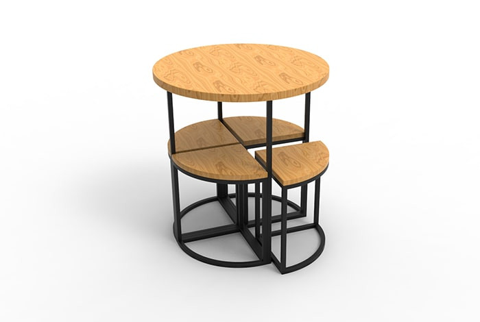 Мебель лофт Харьков - Комплект стол-стулья – "Меридиан"