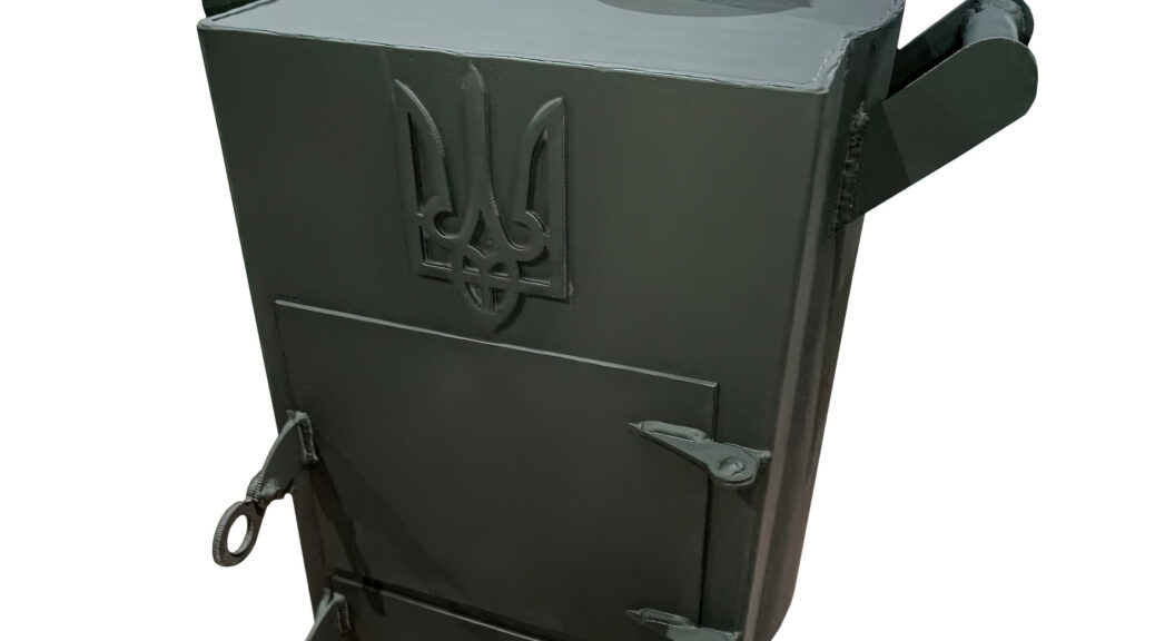 Буржуйка печь блиндажная, военная печь на дровах, сталь 3 мм