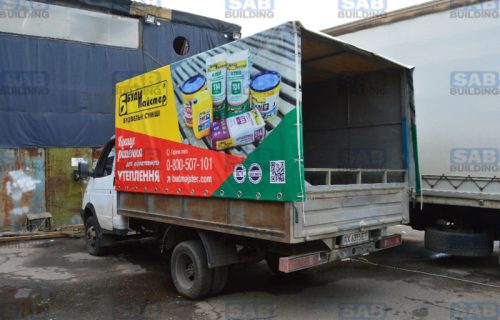 Печать на тенте для газели