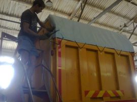 Тент на зерновоз изготовление