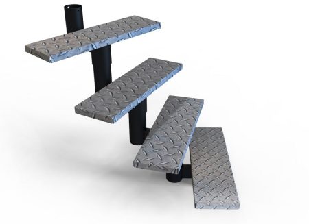 Модульные лестницы с металлической ступенькой