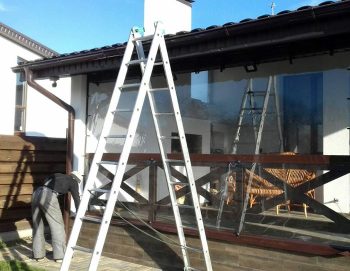 Шторы ПВХ установка