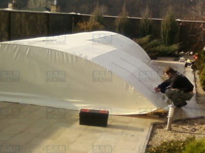 Как собрать тент для бассейна