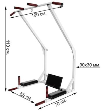 Турник брусья пресс чертеж