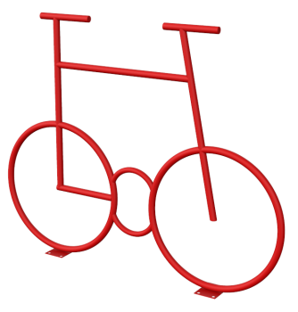 Велопарковка в виде велосипеда