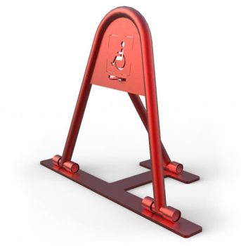 Парковочный барьер со знаком инвалида